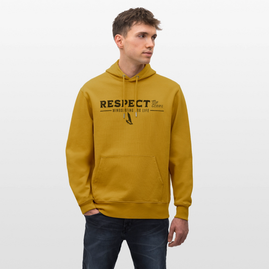 Windsurfen Kleidung - Unisex Bio-Hoodie CRUISER -respect- - Ocker