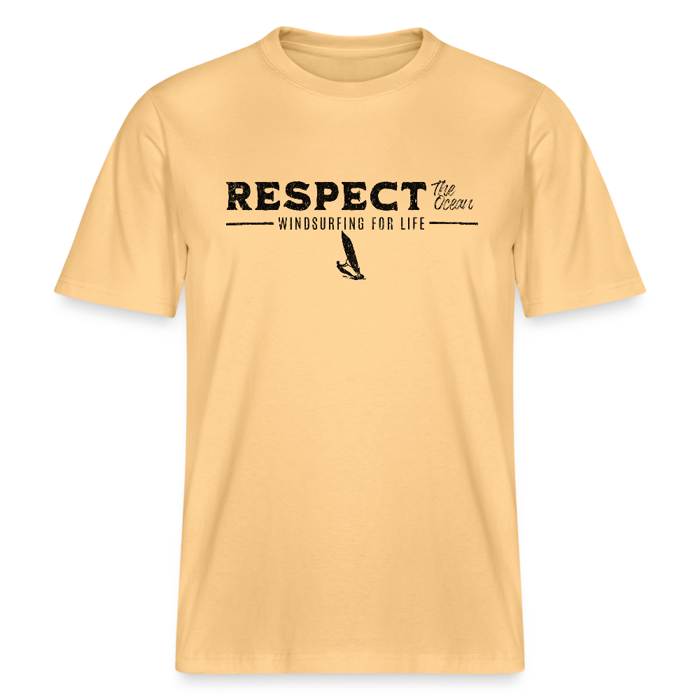 Relaxed Fit Unisex Bio-T-Shirt -respect- - Hellgelb