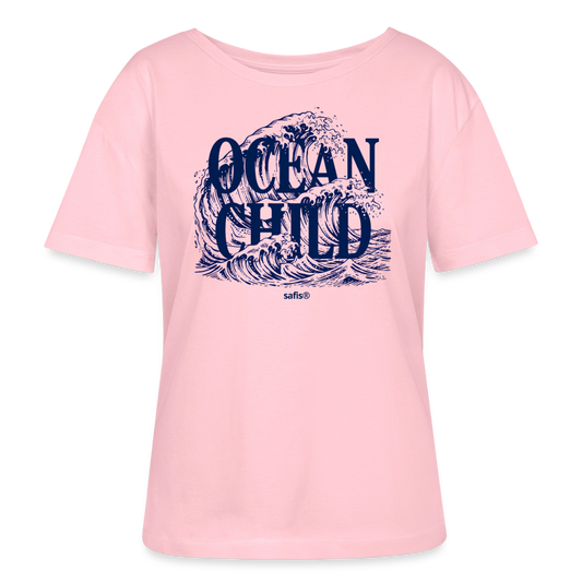 Relaxed Rundhals Frauen Bio-T-Shirt -ocean child- - Hellrosa