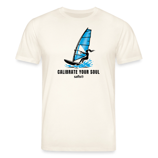 Windsurf Shirt safis.shop Bio-T-Shirt -calibrate your soul- - Naturweiß