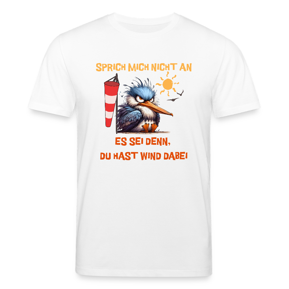 Männer Bio-T-Shirt -sprich mich nicht an- - Weiß