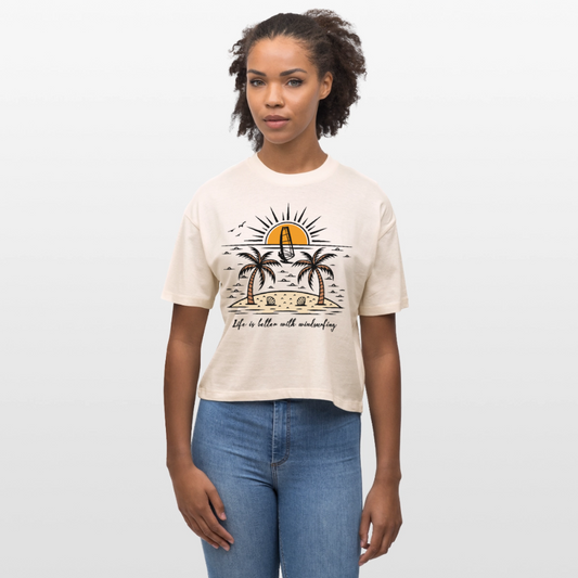Frauen Boxy Bio-T-Shirt -better life- - Natur