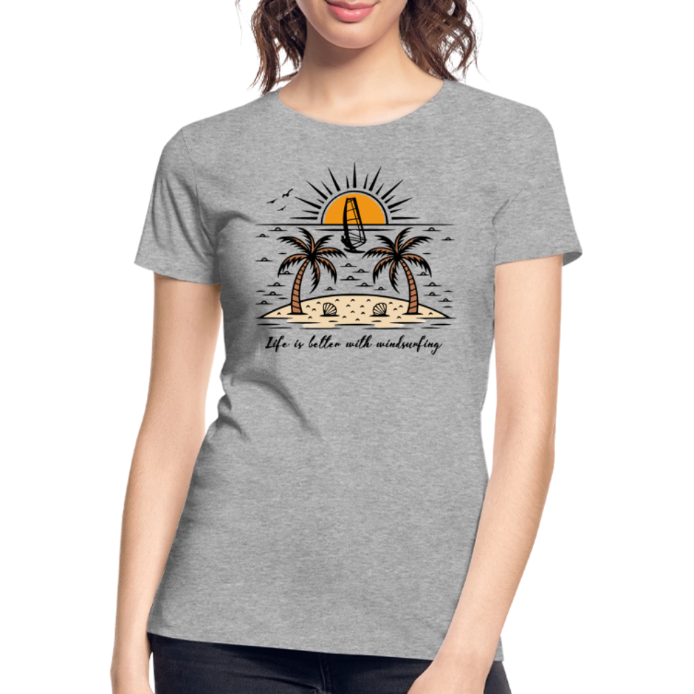 Frauen Premium Bio T-Shirt -better life- - Grau meliert