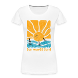 Frauen Premium Bio T-Shirt -sunny waves- - Weiß