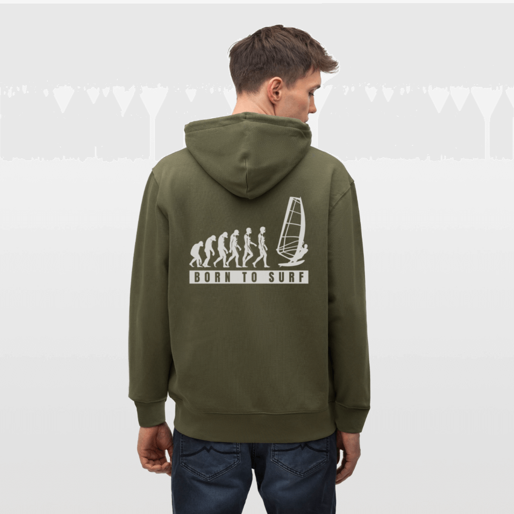 Bio Zip Hoodie evolution – Windsurf Geschenkidee für Fans.