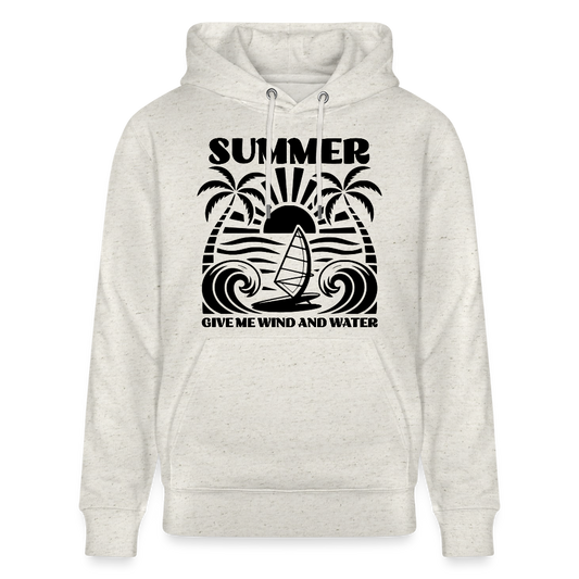 Unisex Bio-Hoodie CRUISER -give me wind and water- - Beige meliert