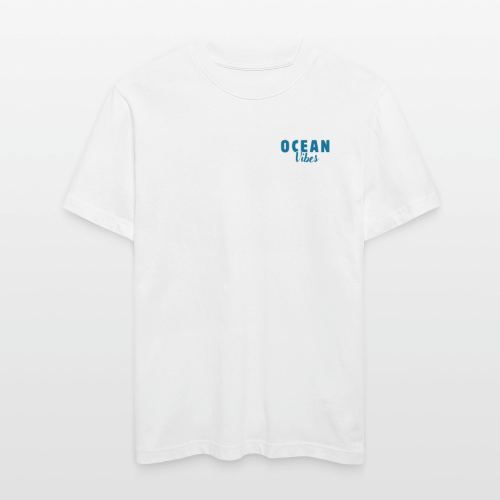 Relaxed Fit Unisex Bio-T-Shirt -happiest- - Weiß