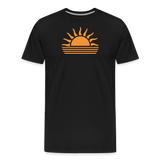 Männer Premium Bio T-Shirt -sunset- - Schwarz
