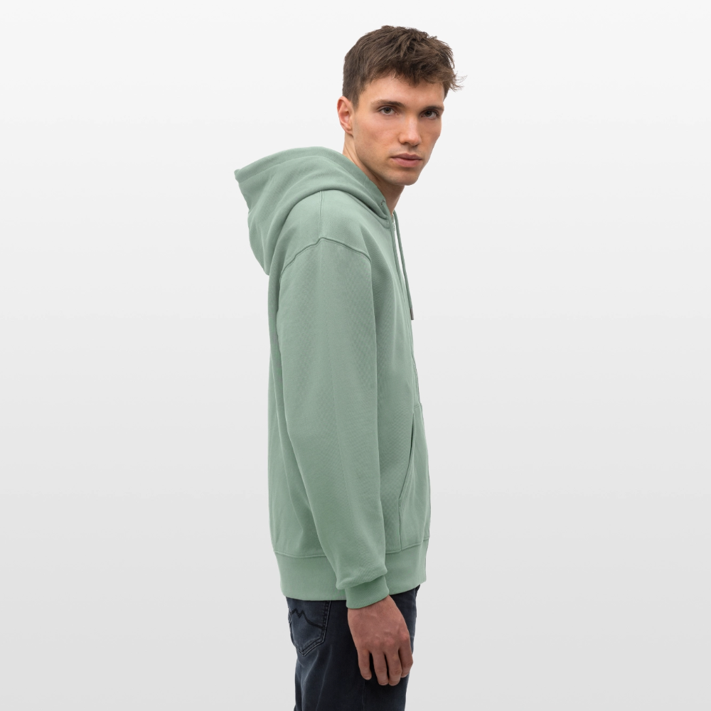 Geschenke Für Windsurfer - Bio-Kapuzenjacke -give me wind and water- - Helles Graugrün