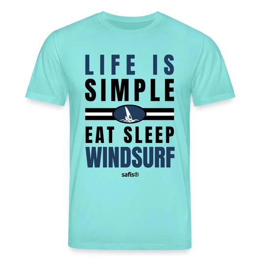 Windsurf Shirt -eat sleep windsurf- Unisex Bio-T-Shirt CREATOR - Poolblau