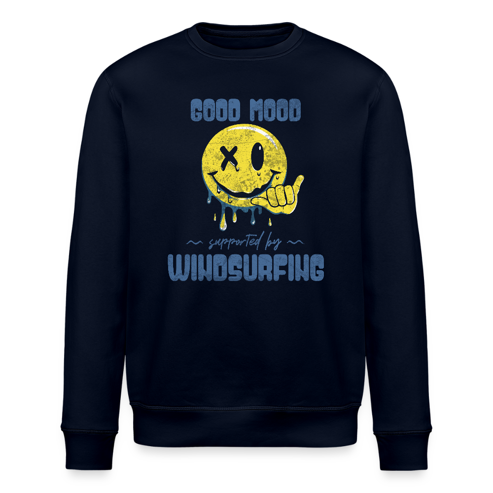 Unisex Bio-Sweatshirt ROLLER -smiley- - Navy