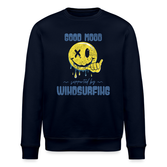 Unisex Bio-Sweatshirt ROLLER -smiley- - Navy