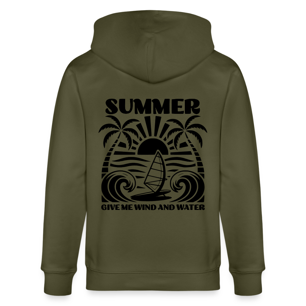 Safis Shop - Bio-Kapuzenjacke -give me wind and water- - Khaki