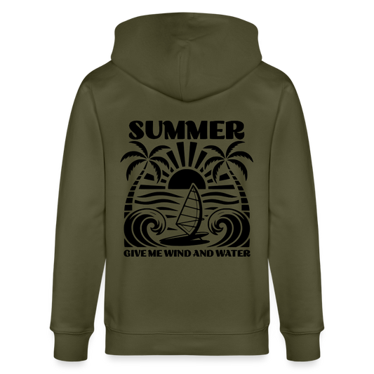 Safis Shop - Bio-Kapuzenjacke -give me wind and water- - Khaki