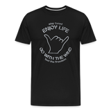 Männer Premium Bio T-Shirt -enjoy life- - Schwarz