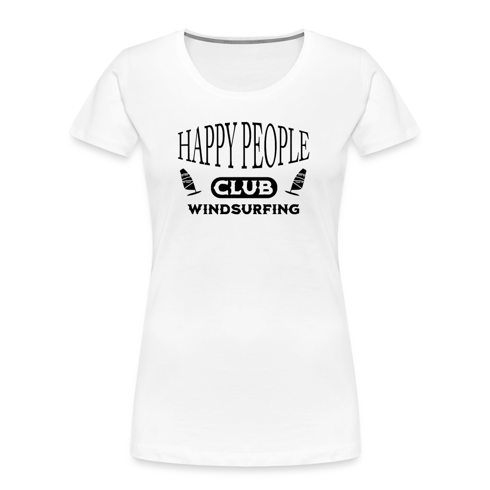 Frauen Premium Bio T-Shirt -happy people- - Weiß