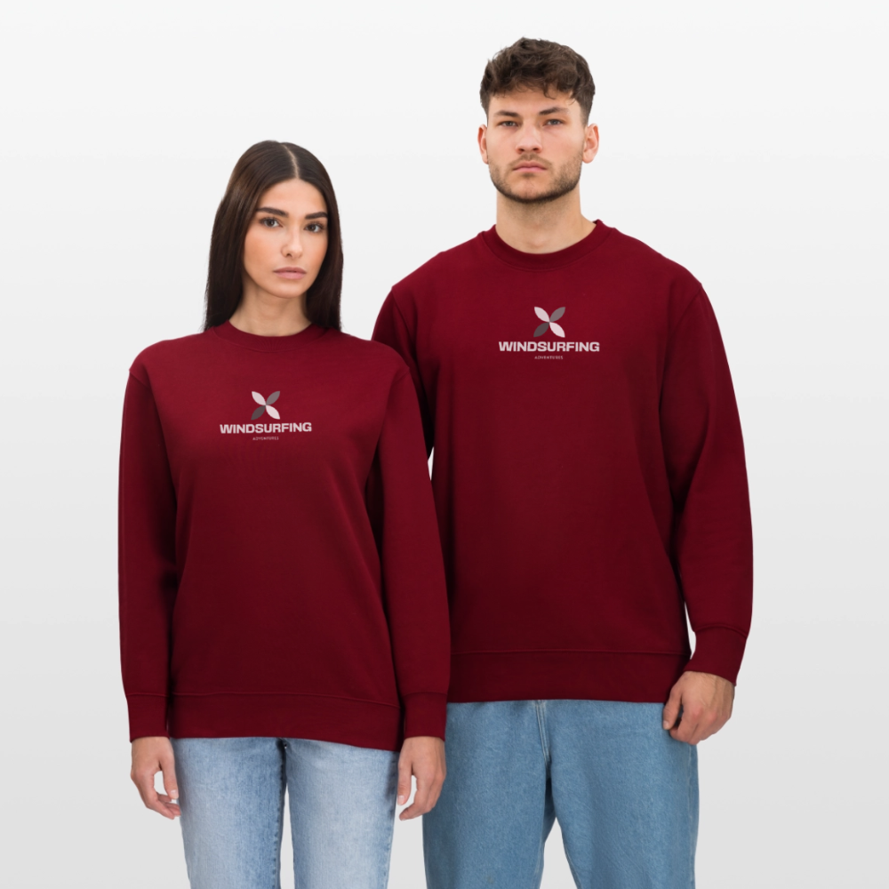 Männer Bio-Sweatshirt -adventures- - Burgunderrot