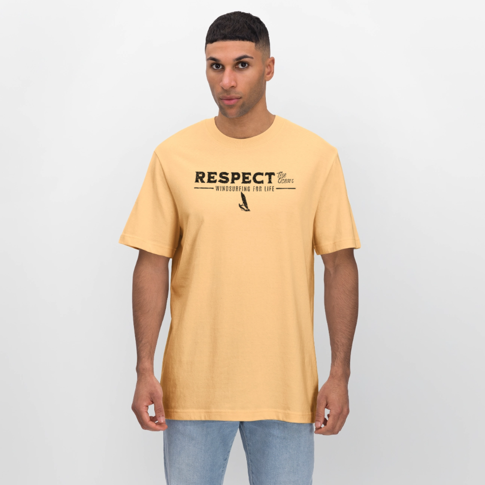 Relaxed Fit Unisex Bio-T-Shirt -respect- - Hellgelb