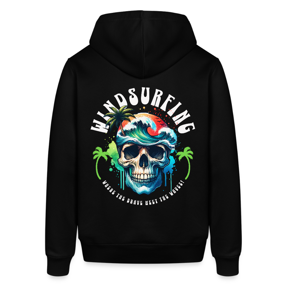 Unisex Bio-Hoodie -be brave- - Schwarz