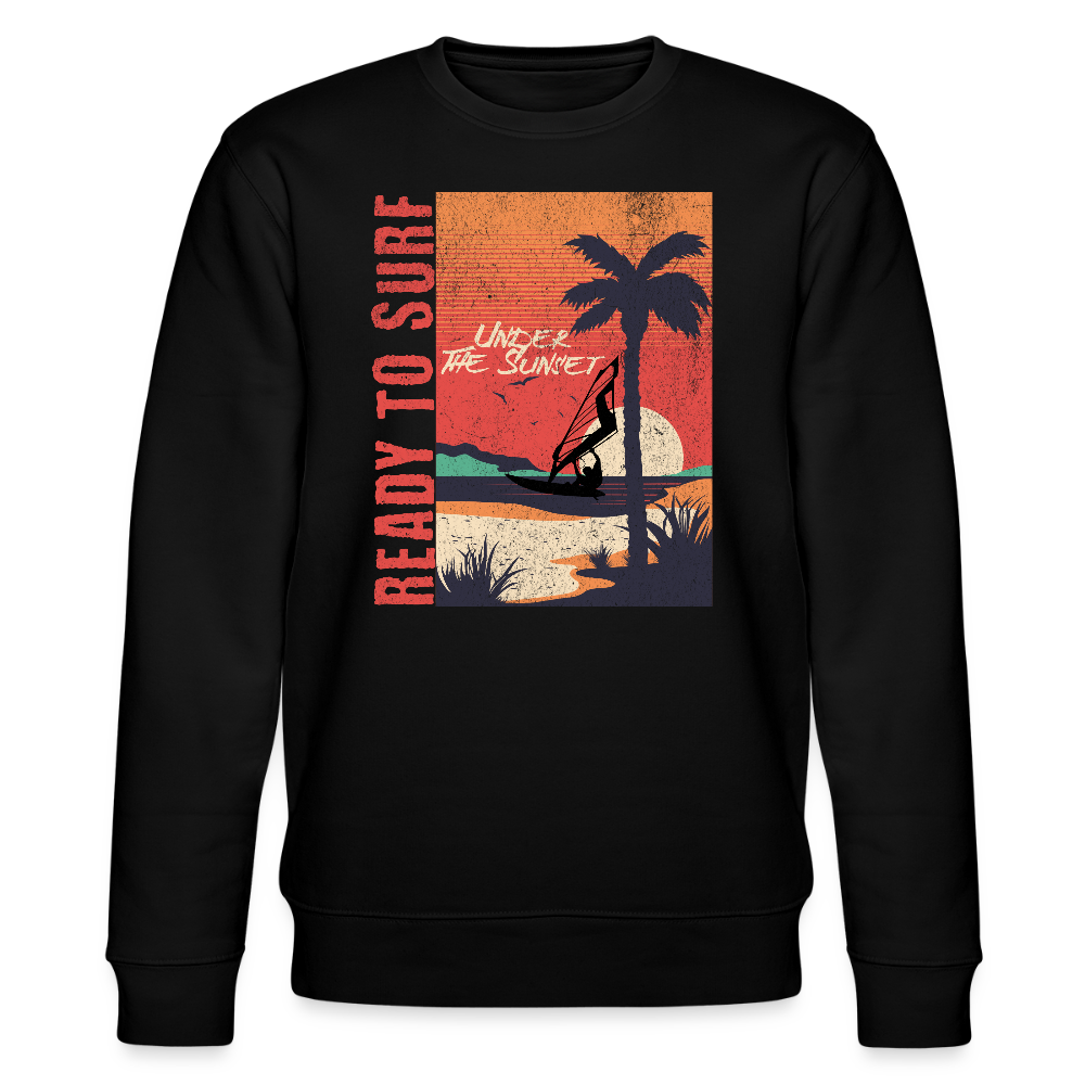 Männer Bio-Sweatshirt ready to surf - Schwarz