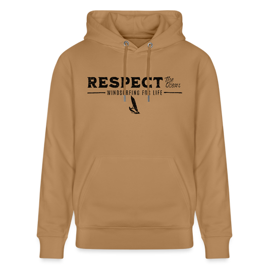Windsurfen Kleidung - Unisex Bio-Hoodie CRUISER -respect- - Karamell