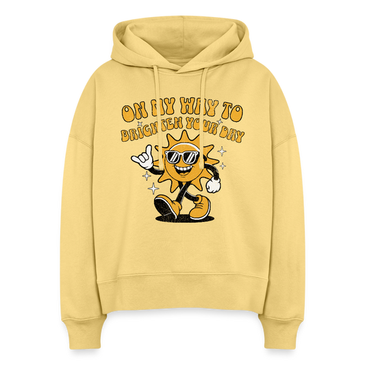 Safis Sports Frauen Bio Hoodie -on my way- - Hellgelb