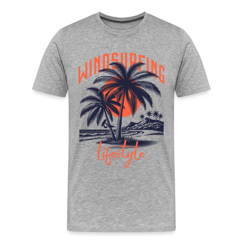Männer Premium Bio T-Shirt -Lifestyle- - Grau meliert