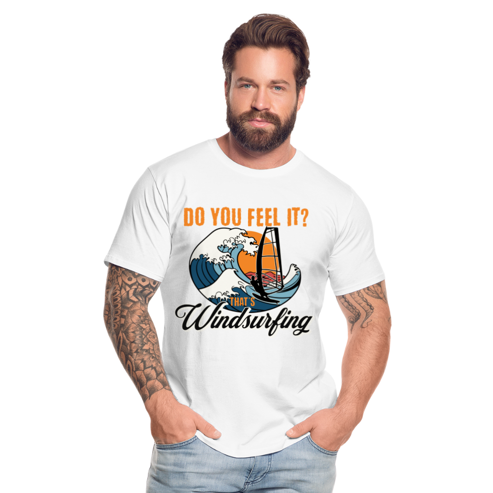 Männer Premium Bio T-Shirt -do you feel it- - Weiß