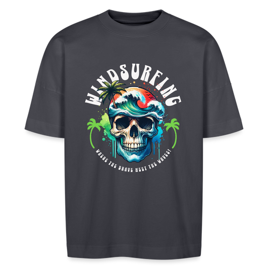 Unisex Oversize Bio-T-Shirt -be brave- - Indigoblau