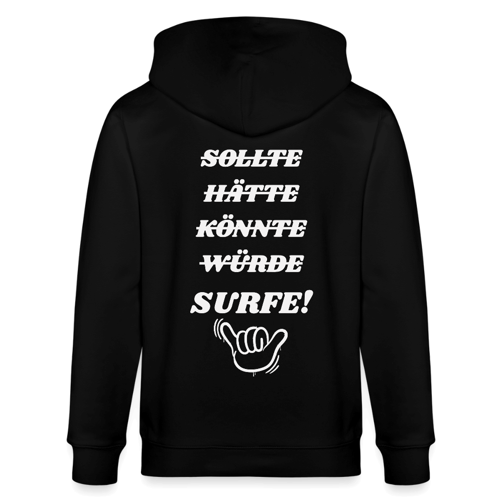 Windsurfer geschenk Kapuzenjacke CULTIVATOR -surfe!- - Schwarz