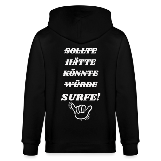 Windsurfer geschenk Kapuzenjacke CULTIVATOR -surfe!- - Schwarz