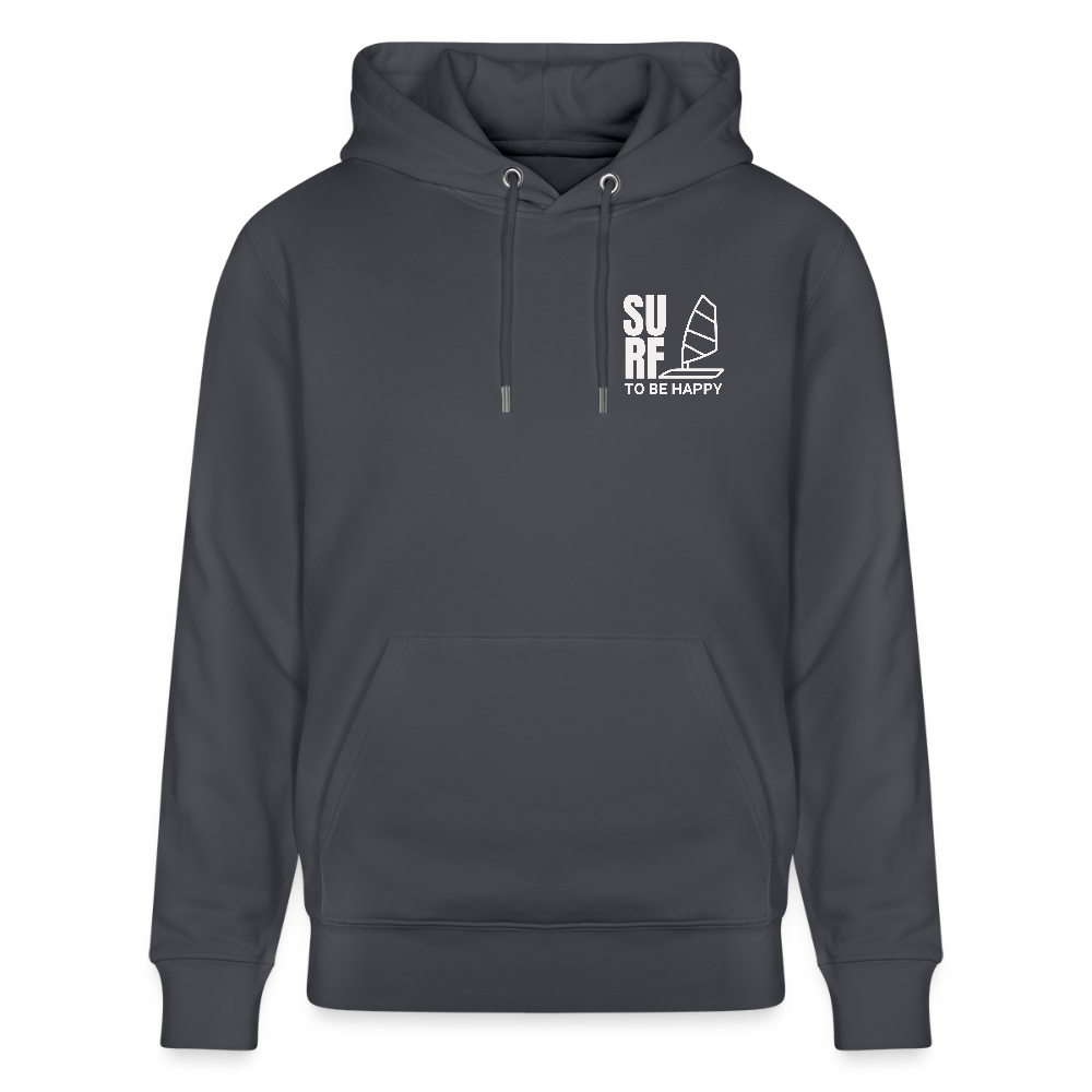 Unisex Bio-Hoodie CRUISER -surf to be happy- - Indigoblau