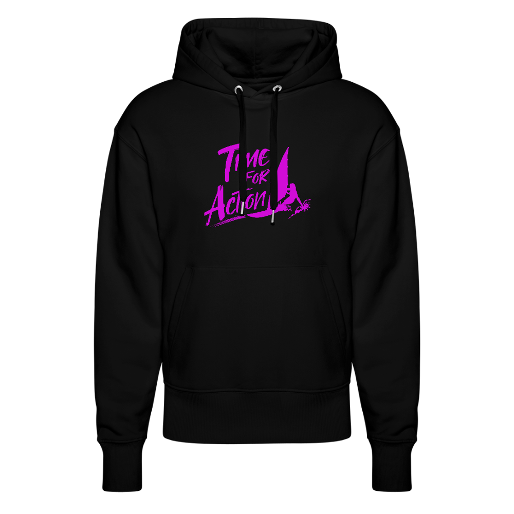 Unisex Relaxed Fit Bio-Hoodie -time for action- - Schwarz