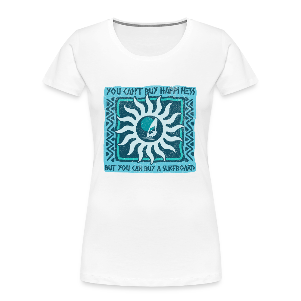Frauen Premium Bio T-Shirt -buy happiness- - Weiß