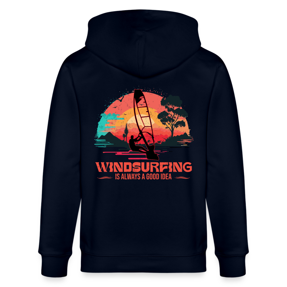 Unisex Bio-Kapuzenjacke -good idea- - Navy