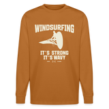 Unisex Bio-Langarmshirt -wavy- - Herbstorange