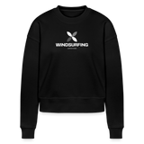 Cropped Frauen Bio-Sweatshirt -adventures- - Schwarz