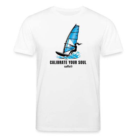 Windsurf Shirt safis.shop Unisex Bio-T-Shirt -calibrate your soul- - Weiß