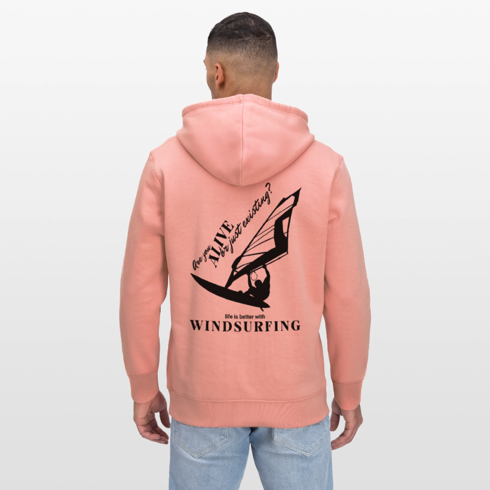 Windsurf Hoodie Frauen DRUMMER -are you alive- - Altrosa