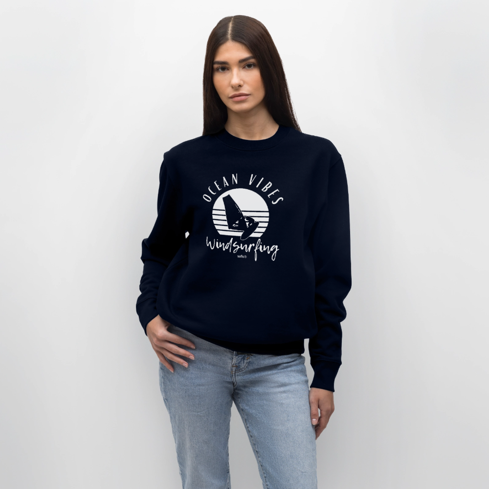 Unisex Bio-Sweatshirt CHANGER -ocean vibes sunset- - Navy