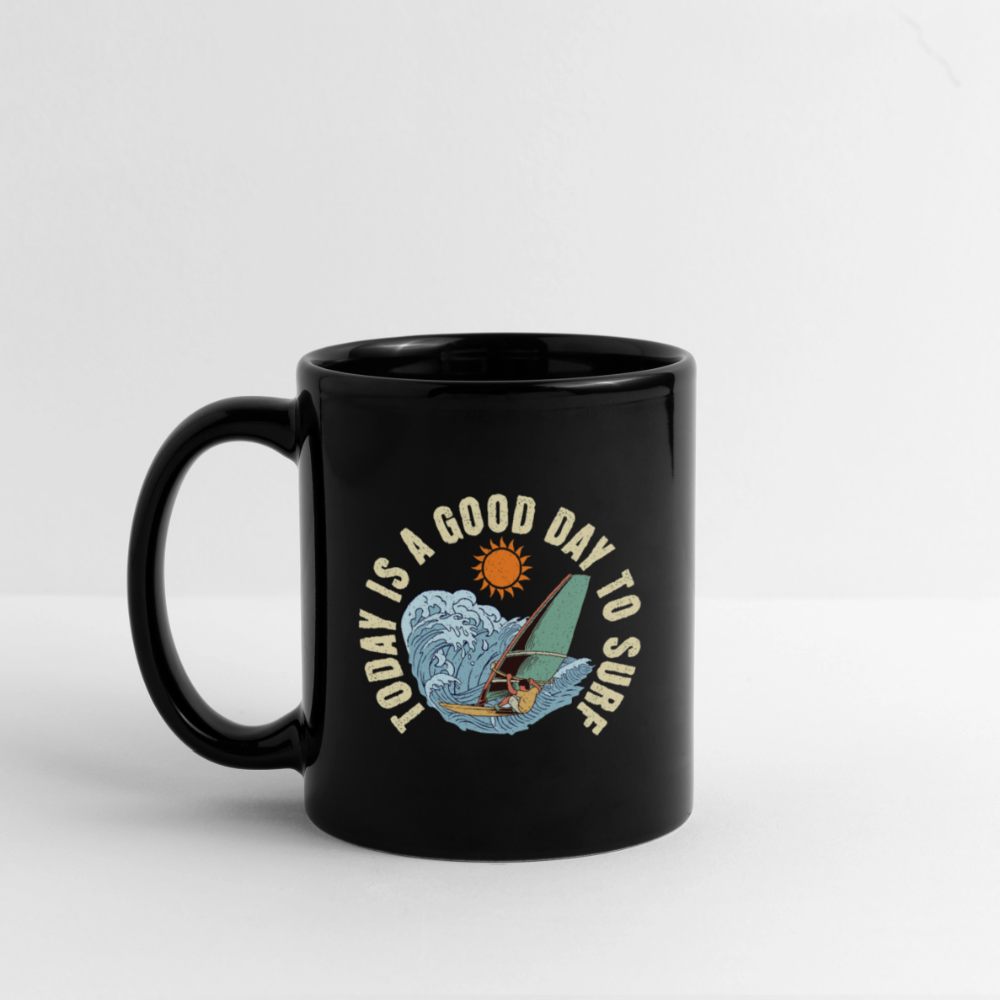 Tasse -good day to surf- - Schwarz
