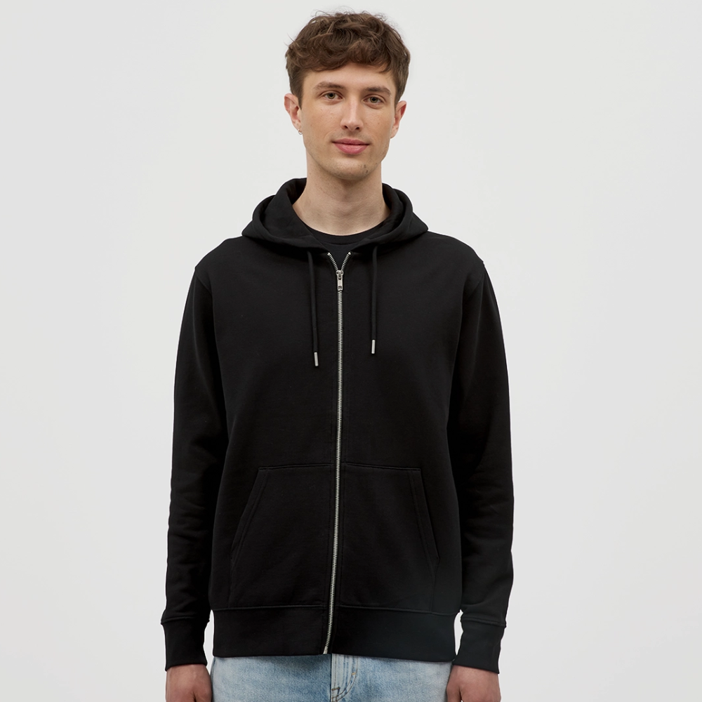 Unisex Bio-Kapuzenjacke -shut up- - Schwarz
