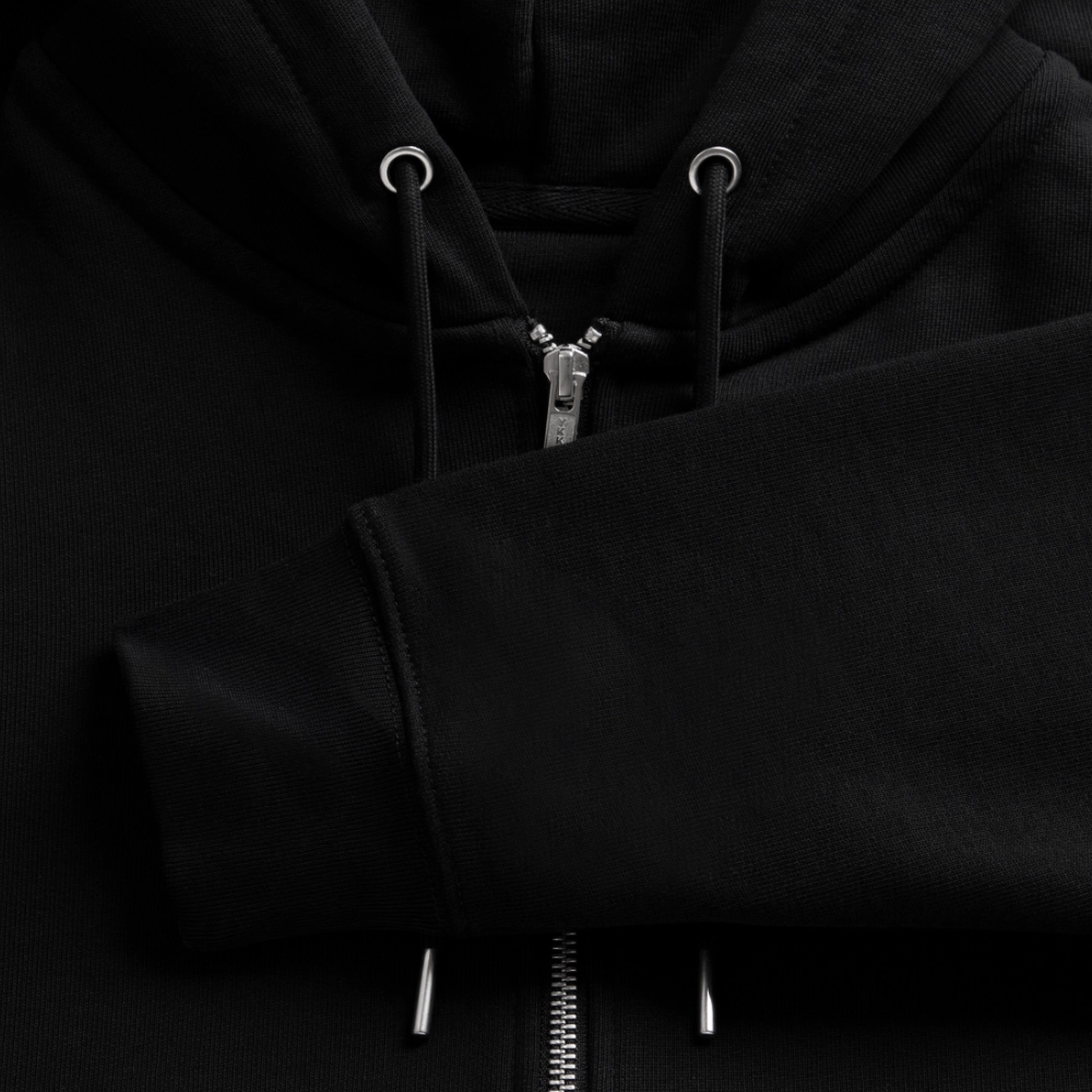 Unisex Bio-Kapuzenjacke CULTIVATOR -buy happiness- - Schwarz