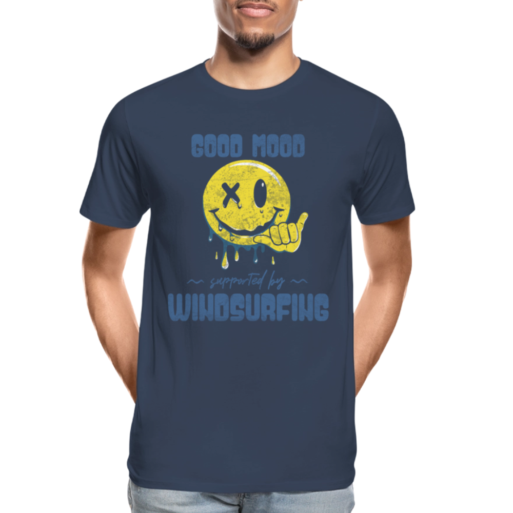 Männer Premium Bio T-Shirt -smiley- - Navy