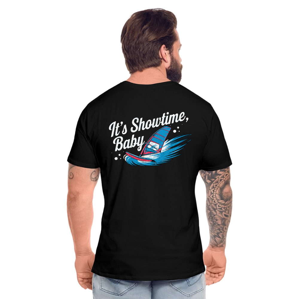 Männer Premium Bio T-Shirt -showtime- - Schwarz