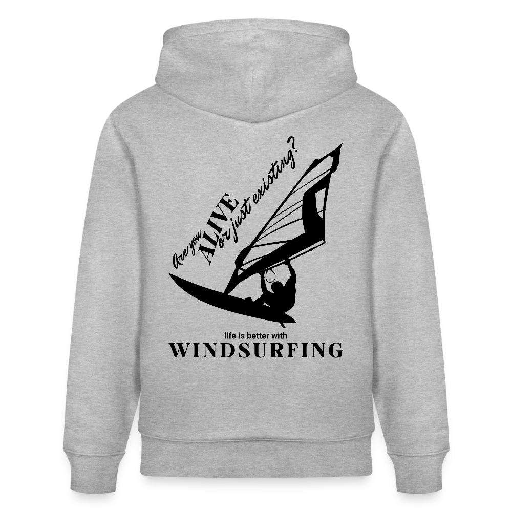 Unisex Bio-Hoodie CRUISER -are you alive- - Grau meliert