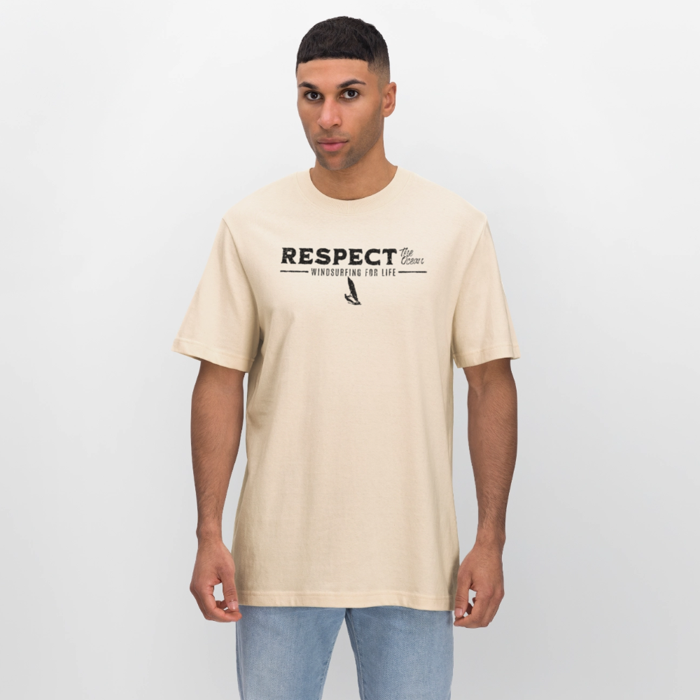 Relaxed Fit Unisex Bio-T-Shirt -respect- - Weißgrau