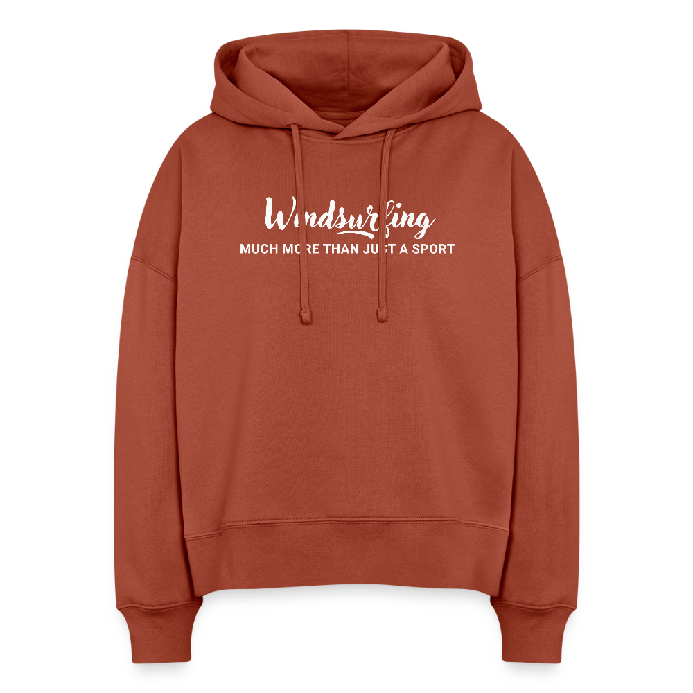 Geschenke Für Windsurfer - Frauen Bio Hoodie -much more- - Terrakotta