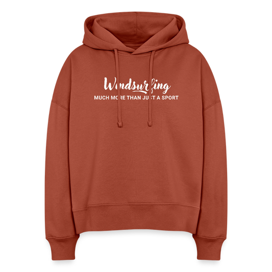 Geschenke Für Windsurfer - Frauen Bio Hoodie -much more- - Terrakotta