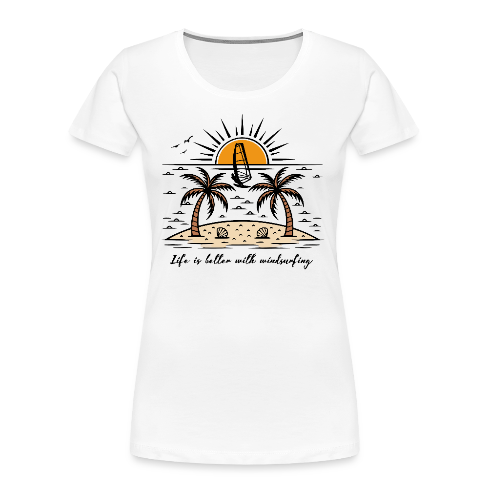 Frauen Premium Bio T-Shirt -better life- - Weiß